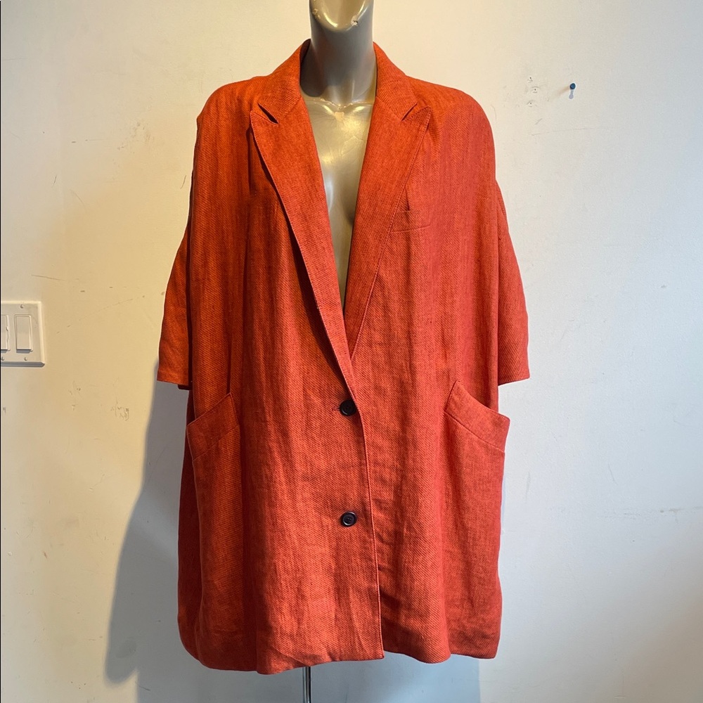 Smythe oversized linen blazer duster jacket